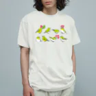 サカモトリエ/イラストレーターのメジロとメグロたち（野鳥たち） Organic Cotton T-Shirt
