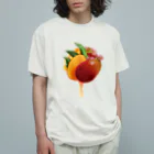 カワウソとフルーツの【forseasons】マンゴー オーガニックコットンTシャツ