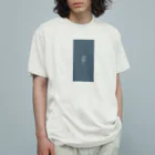 rilybiiのかすみ草 くすみブルー オーガニックコットンTシャツ