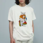 LsDF   -Lifestyle Design Factory-のチャリティー【ねこをかぶる·トラベル希望】 オーガニックコットンTシャツ