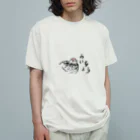 Nezumi Cafeのらいちょう Organic Cotton T-Shirt