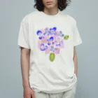 イラストレーター yasijunの君の名は紫陽花 オーガニックコットンTシャツ