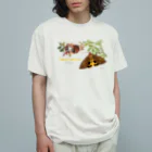 OJIKのアケビコノハ親子 オーガニックコットンTシャツ