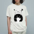 nya-mew（ニャーミュー）の猫（操縦）型 オーガニックコットンTシャツ