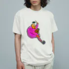 ンコストア(N’ko)の飛ばしてる猿吉くん Organic Cotton T-Shirt