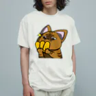 思う屋の価値の分かる猫 Organic Cotton T-Shirt