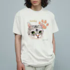 なにぬ猫-YAのうちの子にくきゅうポートレート★Lucky オーガニックコットンTシャツ