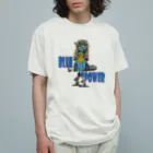 nidan-illustrationの“BLUE POWER” オーガニックコットンTシャツ