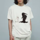 prunelleのオバケとの遭遇 オーガニックコットンTシャツ