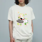 Lily bird（リリーバード）のとろける文鳥ず Organic Cotton T-Shirt