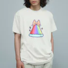 サメ わりとおもいのゆめかわゲボゲボにゃんこ オーガニックコットンTシャツ