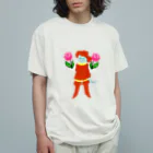 Danke Shoot Coffeeのチューリップ二刀流（背景なし） オーガニックコットンTシャツ