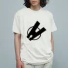 あゆかんの洗濯バサミ黒 オーガニックコットンTシャツ