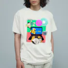 𝙈𝙊𝙈𝙊'𝙨 𝙎𝙝𝙤𝙥のMOMOはPCがお好き-02 オーガニックコットンTシャツ