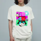 𝙈𝙊𝙈𝙊'𝙨 𝙎𝙝𝙤𝙥のMOMOはPCがお好き-03 オーガニックコットンTシャツ