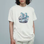 サメ わりとおもいのサメがたくさんトラックに Organic Cotton T-Shirt