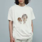 10year1yearのうさぎの親子 オーガニックコットンTシャツ