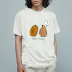 ゆずぽんずのタワシとペンギン オーガニックコットンTシャツ