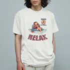nidan-illustrationの"RELAX" オーガニックコットンTシャツ