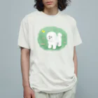 chippokeのビションフリーゼとチョウチョ オーガニックコットンTシャツ