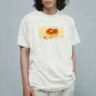 雑貨屋きゅう＠suzuri支店のにゃんこ＆食《くるみパン》しましまB Organic Cotton T-Shirt