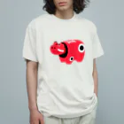 hiromashiiiの赤べこ オーガニックコットンTシャツ