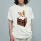 犬グッズの店しえるぶるーの箱入りコーギー オーガニックコットンTシャツ