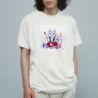 Link∞artの猫神さま オーガニックコットンTシャツ