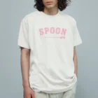 LONESOME TYPE ススのSPOON (PINK) オーガニックコットンTシャツ