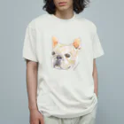 noe_to_meg (ノエとめぐ)のフレブルクリームくん Organic Cotton T-Shirt