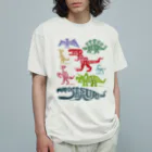 100cafeのダイナソー オーガニックコットンTシャツ