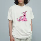 ホビヲノエのお店のふてぶてしいうさぎ オーガニックコットンTシャツ