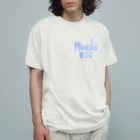 さつきうさぎえびえびショップのはちえび丸正面ロゴTversion オーガニックコットンTシャツ