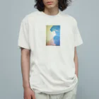 so- (^^)の青い髪の女性 オーガニックコットンTシャツ