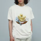 oilpastelhinaのバター オーガニックコットンTシャツ