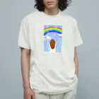 kinokonekoの雨上がりの空 オーガニックコットンTシャツ