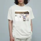 HIRO-100の白鳥 オーガニックコットンTシャツ