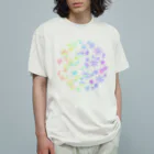 杠葉自由帳のColorful flower Organic Cotton T-Shirt