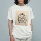 Mof Storeのライオン オーガニックコットンTシャツ