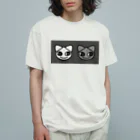 グレープフルーツちゃんのTwoCats_GREY オーガニックコットンTシャツ