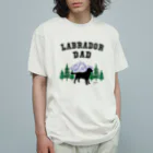 ハッピー・ラブラドールズのLabrador Dad ブラックラブラドール オーガニックコットンTシャツ