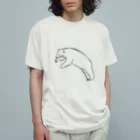 しろくま&ペンギン通信の飛び込もうとしているりあるしろくま オーガニックコットンTシャツ