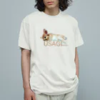 j8ie de vivre♪のUSAGI 子うさぎ（生後２ヶ月）の休憩　 Organic Cotton T-Shirt