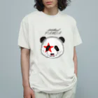 田中ザビエル世界のどうぶつのメタルヘッドパンダ オーガニックコットンTシャツ