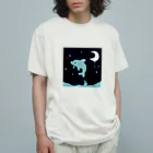 011sanukiの深夜　イルカ オーガニックコットンTシャツ