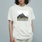 旅行したらのモンサンミッシェル オーガニックコットンTシャツ