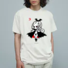 Mizna Wadaの月夜のヴァンパイアガール - ライトカラー向け オーガニックコットンTシャツ