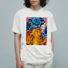 MOCCHIのカラフルショップの集まる🦁🐇🐘 Organic Cotton T-Shirt