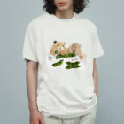 KAMAP ＆ Ricaの【KAMAP】枝豆とハムスター兄弟 オーガニックコットンTシャツ