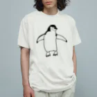 namiparuのシンプルヒゲペンギン（黒線） Organic Cotton T-Shirt